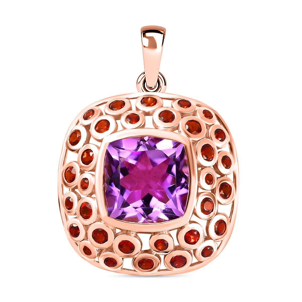 Aa Rose De France Amethyst Und Roter Granat Anh Nger Ct Shoplc