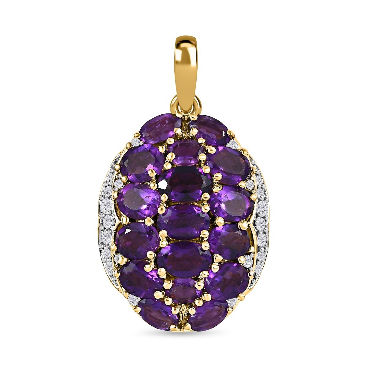 Afrikanischer Amethyst und Zirkon Anhänger 5 51 ct SHOPLC