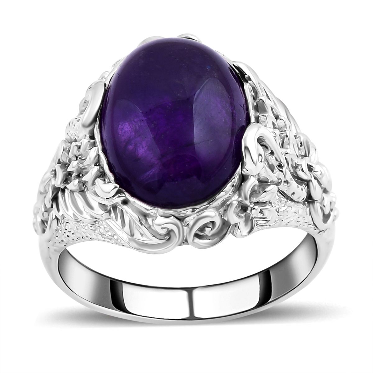 Royal Bali Afrikanischer Amethyst Ring 925 Silber Größe 17 00 ca