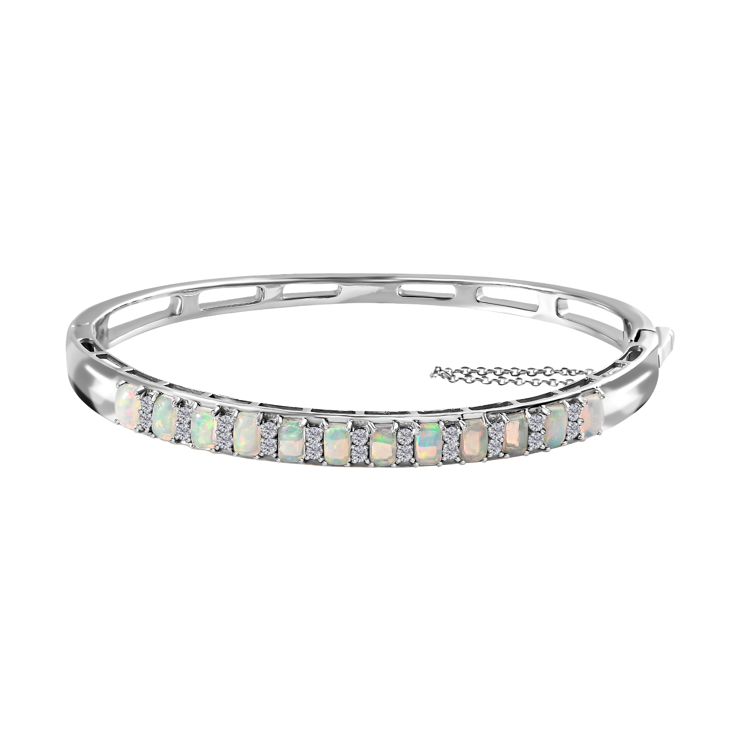 Nat Rlicher Thiopischer Welo Opal Und Zirkon Armreif Ct Shoplc