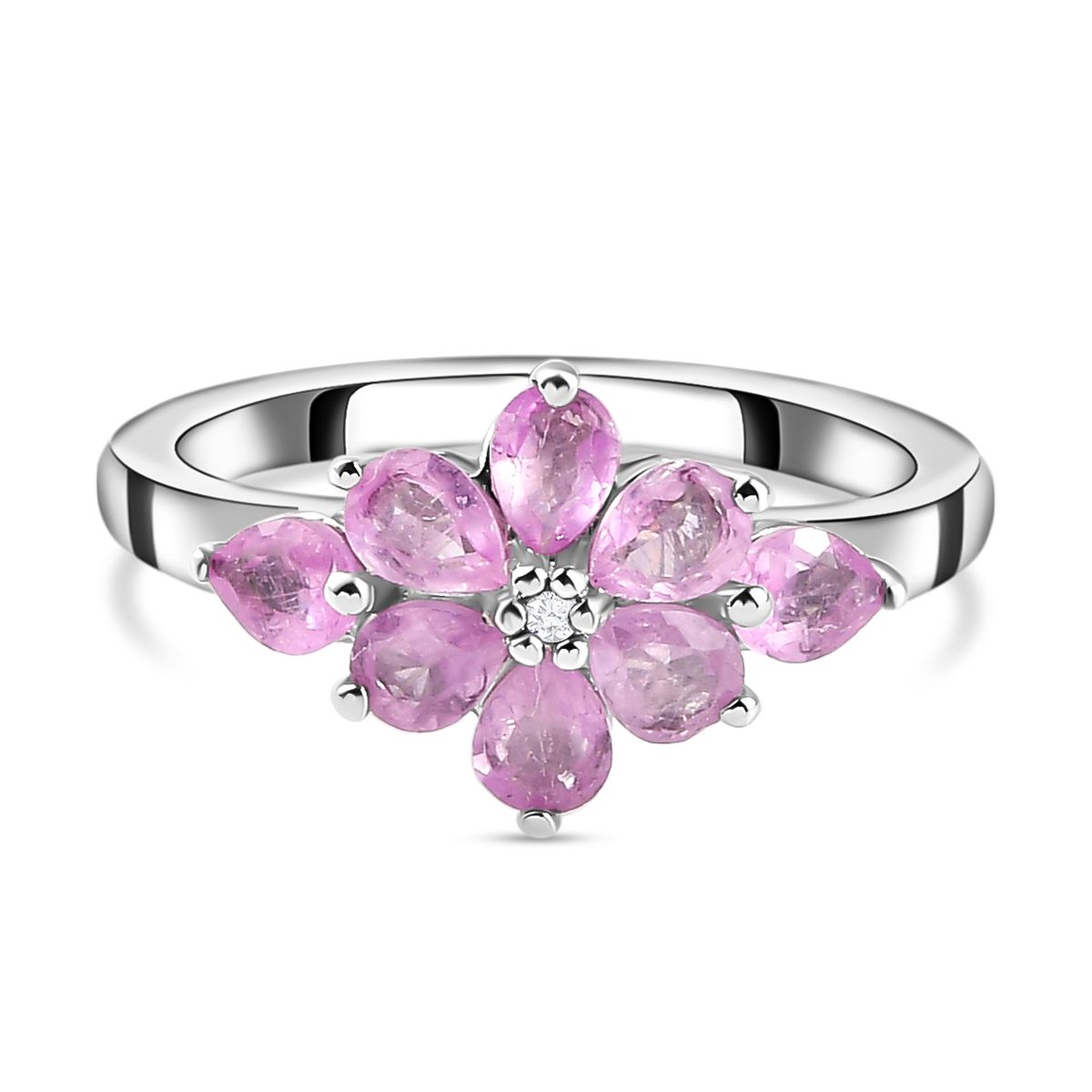 Ilakaka Rosa Saphir Fissure Gef Llt Und Wei Er Zirkon Ring