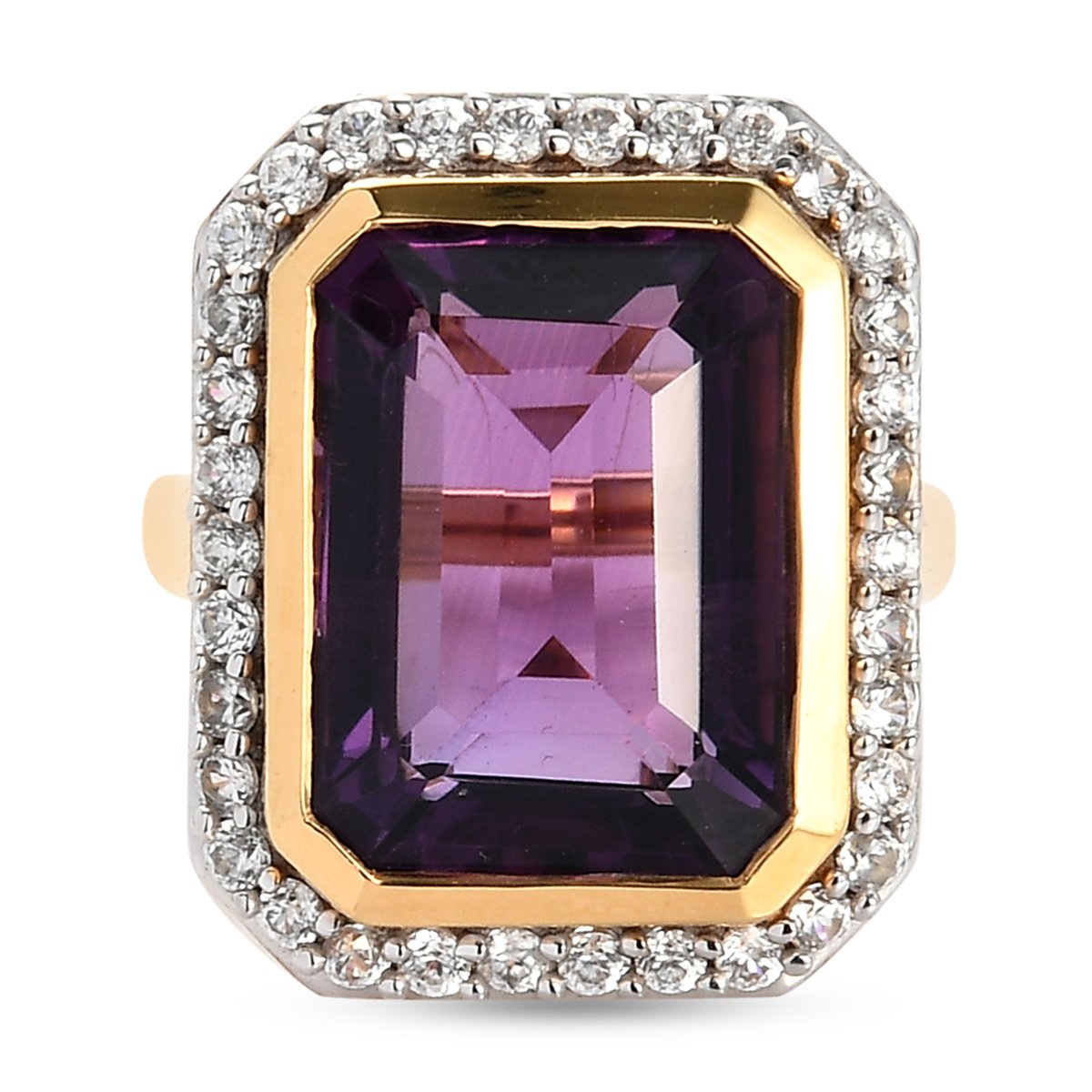 Lusaka Amethyst Und Zirkon Ring Silber Vergoldet Ca Ct Shoplc