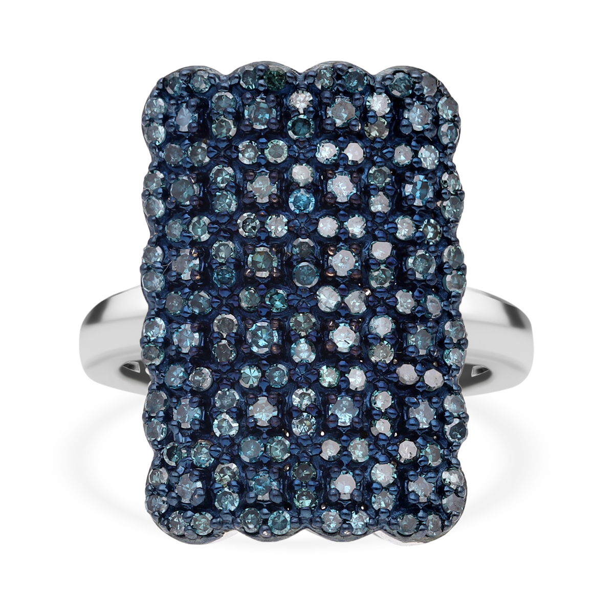 Blauer Diamant Cluster Cocktail Ring Ct Shoplc