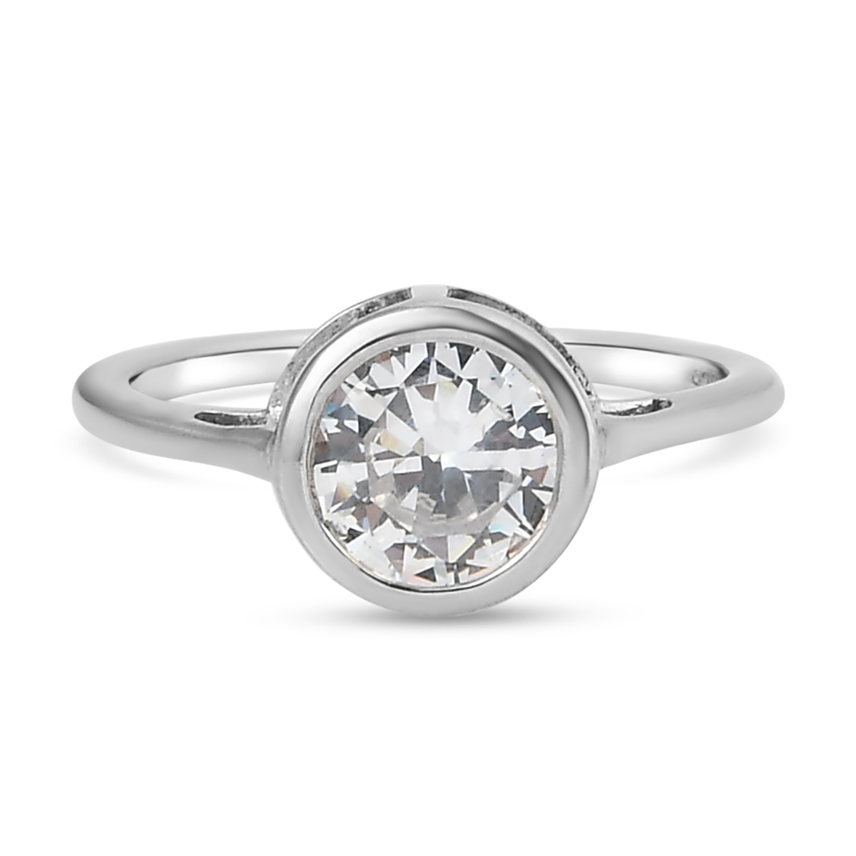 Lustro Stella Wei Er Zirkonia Ring Silber Platiniert Ca Ct