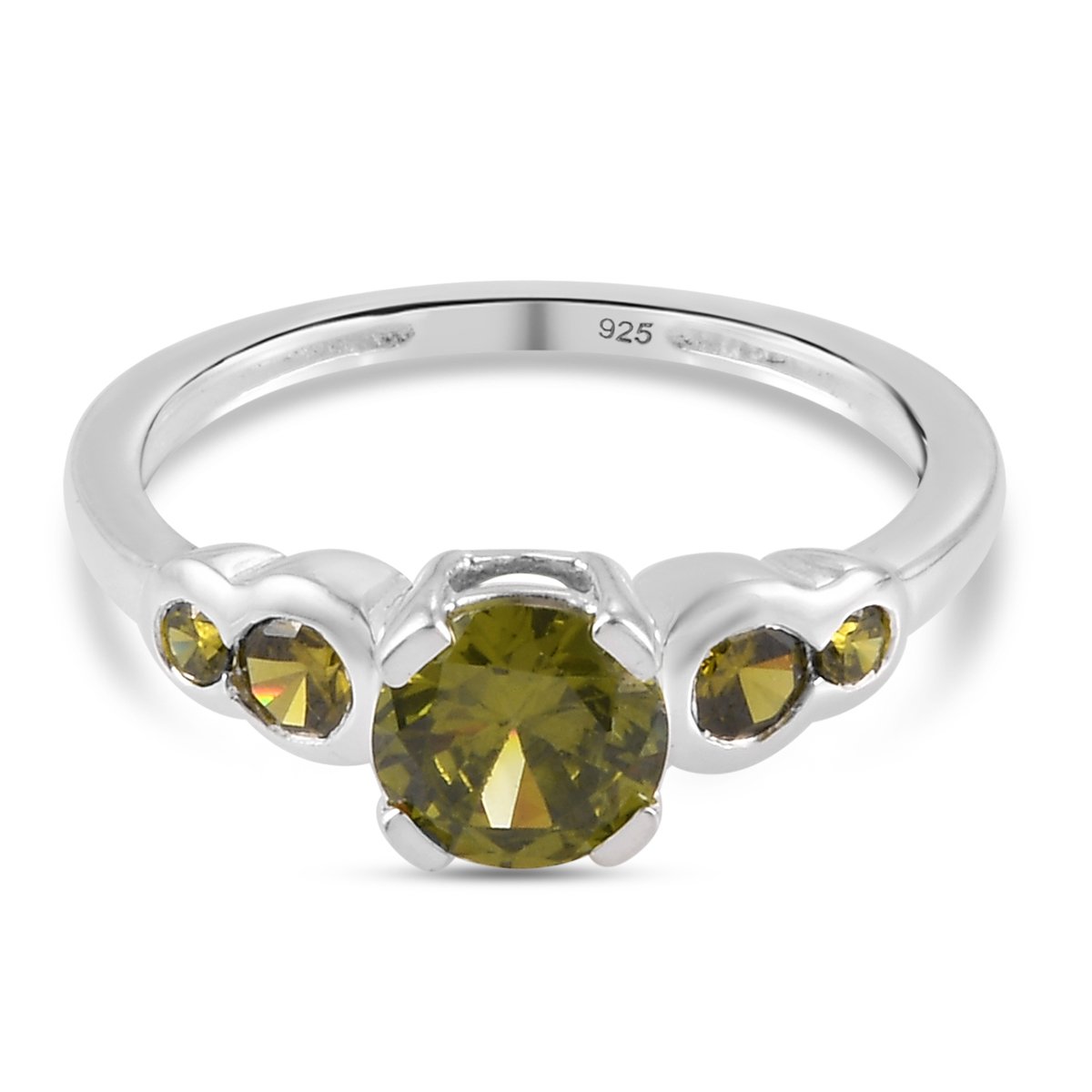 LUSTRO STELLA Peridot Zirkonia Ring 925 Silber SHOPLC