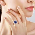 Blauer und weißer Zirkonia-Ring - 9,62 ct. image number 1