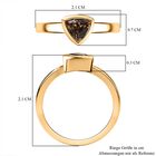 AA Natürlicher goldener Tansanit und Moissanit-Ring - 0,60 ct. image number 6