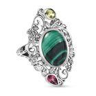 AA Malachit, Rhodolith Granat und Peridot Ring- 8,45 ct. image number 0