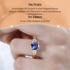 AA Tansanit und Diamant Ring in 375 Gold - 2,31 ct. image number 2