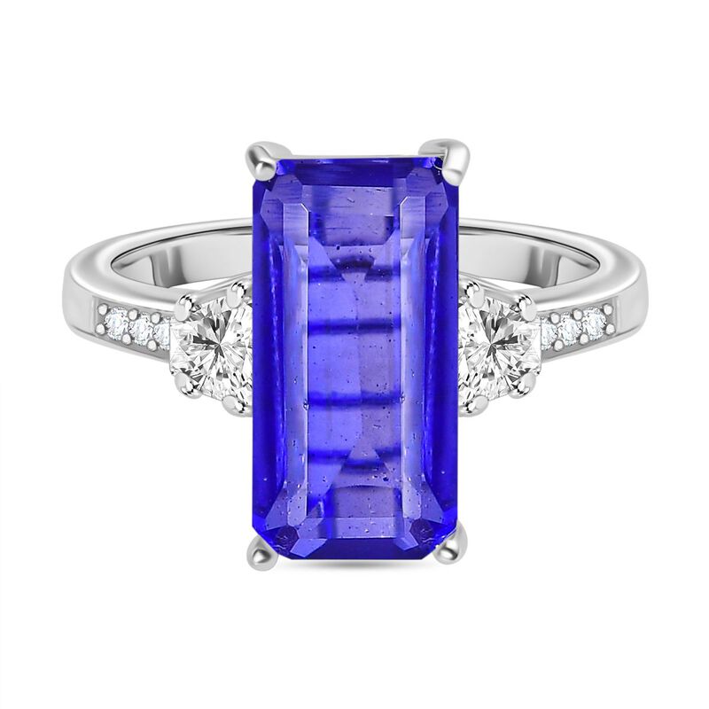 Tansanit-Farbe Quarz und Zirkon Ring - 4,75 ct. image number 0