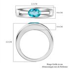 Paraiba Apatit Ring 925 Silber platiniert (Größe 18.00) ca. 0.91 ct image number 6