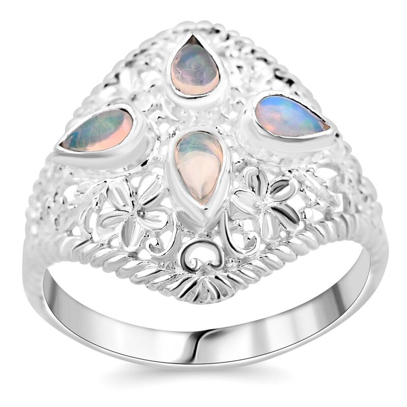 Royal Bali Kollektion - Natürlicher, äthiopischer Welo Opal Ring - 0,60 ct. image number 0