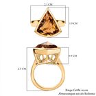 Citrin Ring, 925 Silber Gelbgold Vermeil, (Größe 20.00) ca. 5.59 ct image number 6