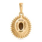 AA Natürlicher goldener Tansanit, gelber und weißer Diamant-Anhänger - 1,11 ct. image number 6