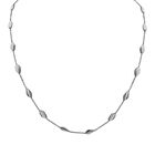 Barrel Bead Kette in rhodiniertem Silber image number 0