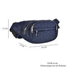 RFID-geschützte Nylon Bauchtasche mit Schnellverschluss, Marineblau image number 7