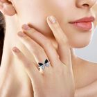 Perlmutt, schwarzer Onyx und Zirkonia-Ring - 1,51 ct. image number 1