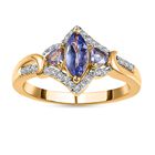 Tansanit und Zirkon Ring - 0,99 ct. image number 3