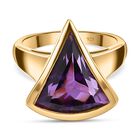 Afrikanischer Amethyst Ring, 925 Silber Gelbgold Vermeil (Größe 21.00) ca. 5.65 ct image number 0