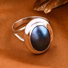 Royal Bali Kollektion- Blauer Mabe Perle Ring image number 1