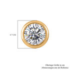 LUSTRO STELLA  Zirkonia Ohrringe, 925 Silber Gelbgold Vermeil - 2,30 ct. image number 4