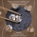 AAA Natürlicher, goldener Tansanit und Moissanit-Ring in 375 Gold - 1,17 ct. image number 3