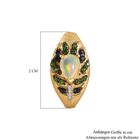 AA Natürlicher, äthiopischer Welo Opal, Kanchanaburi Blauer Saphir Ohrringe 925 Silber Zweifarbige Beschichtung ca. 1,62 ct. image number 5