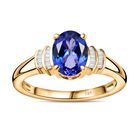 AA Tansanit und I2-I3 Diamant Ballerina Ring in 585 Gold - 1,78 ct. image number 7