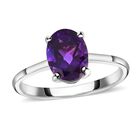 AAA Natürlicher, marokkanischer Amethyst-Ring, 925 Silber platiniert  ca. 1,80 ct image number 3