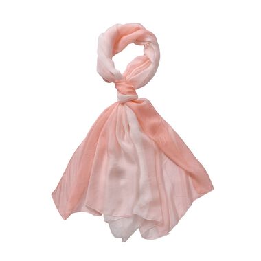 LA MAREY Ombre Chiffon Seiden Schal, Weiß