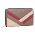 CLOSE OUT: Echtleder Patchwork Brieftasche, Nude image number 5