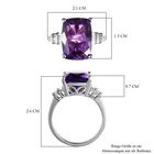 Natürlicher, marokkanischer Amethyst und Diamant-Ring - 7,08 ct. image number 6