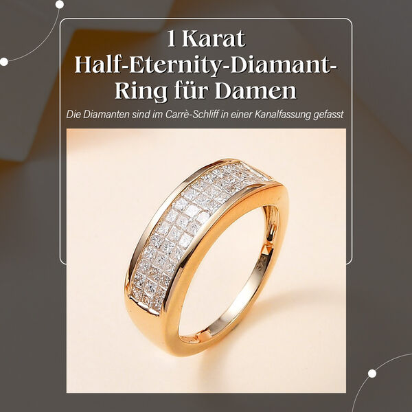 I1-I2 G-H Diamant Ring in 375 Gold - 1 ct. image number 1