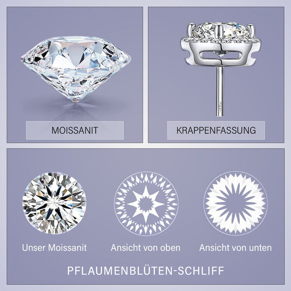 Moissanit Anhänger mit 45cm Kette - 7,24 ct. image number 1