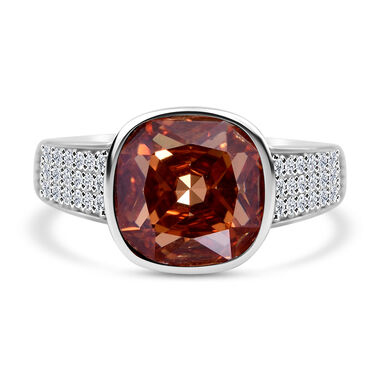 LUSTRO STELLA Champagner und weißer Zirkonia-Ring- 9,03 Ct.