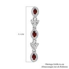 Roter Granat Ohrringe  Edelstahl ca. 3.34 ct image number 4