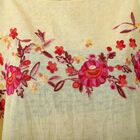 T-Shirt mit Blumen-Stickerei, Gelb, Einheitsgröße image number 3