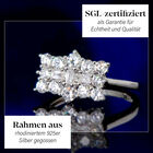 SGL zertifizierter VS-EF Labor-Diamant-Ring, 925 Silber rhodiniert - 1 ct. image number 2