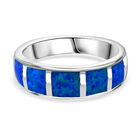 Synthetischer Kristall blauer Opal-Ring - 2,50 ct. image number 0