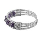 Zweifarbiges Amethyst-Armband, 18 cm - 43 ct. image number 3