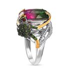 GP Trionfo Kollektion- Wassermelonen Quarz Triplett, roter Granat und Mehrfach-Edelstein-Ring - 15,59 ct. image number 4