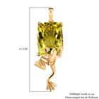 GP Trifono Kollektion- AAA Ouro Verde-Quarz und Kanchanaburi blauer Saphir-Anhänger - 10,75 ct. image number 5