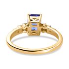 AAA Tansanit und Diamant Ring in 585 Gold - 1,22 ct. image number 5