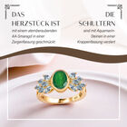 AA Kagem sambischer Smaragd und Aquamarin-Ring - 2 ct. image number 2