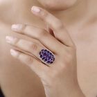 Afrikanischer Amethyst und Zirkon-Cluster-Ring - 5,54 ct. image number 2