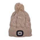 Beanie Mütze mit LED-Kopflichtfunktion, Khaki image number 1