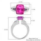 Orchidee Farbe Quarz Triplette, Rosa Zirkonia Ring Edelstahl (Größe 21.00) ca. 4,68 ct image number 6