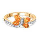 AA Feueropal und Zirkon Ring  - 0,62 ct. image number 0