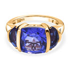 Tansanit-Farbe Quarz und Zirkon Ring - 7,05 ct. image number 0