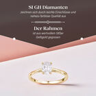 LUXORO IGI zertifizierter SI GH Labor-Diamant-Ring in 585 Gelbgold - 1 ct. image number 2